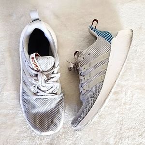 Adidas Cloudfoam Comfort Gray & Turquoise Sneakers